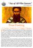 True Fasting. A Lenten Homily by St Gregory Palamas F