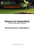 Seasons for Stewardship The National Stewardship Programme Planning Guide for Congregations
