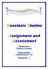 Messianic Studies. Assignment and Assessment