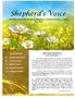 Shepherd s Voice. Monthly Newsletter of Good Shepherd Lutheran Church LCMS May Church Events. 5.3 Heritage Hall Worship. 5.