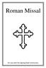 Roman Missal. For use with the Signing Deaf community