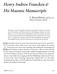 Henry Andrew Francken & His Masonic Manuscripts