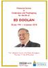 Memorial Service in Celebration and Thanksgiving for the life of ED DOOLAN. 20 July January 2018