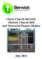 Christ Church Berwick Historic Church Bell and Memorial Plaques Display