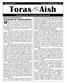 Toras Aish. Korach 5775 Volume XXII Number 39. Thoughts From Across the Torah Spectrum