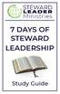7 DAYS OF STEWARD LEADERSHIP