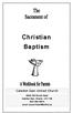 Christian Baptism. Caledon East United Church Old Church Road Caledon East, Ontario L7C 1H
