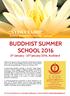 BUDDHIST SUMMER SCHOOL 2016