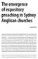 The emergence of expository preaching in Sydney Anglican churches