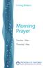 Living Waters. Morning Prayer. Tuesday 1 May. Thursday 3 May