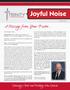 Joyful Noise. A Message from Your Pastor... Knowing Christ and Making Him Known JANUARY 2018