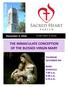 THE IMMACULATE CONCEPTION OF THE BLESSED VIRGIN MARY