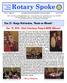 Rotary Spoke. 57nd Yr Issue Last Meeting Attending 26 (54%) w/makeups 7 (69%) Dec 15, 2010