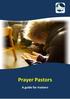 Prayer Pastors A guide for trainers