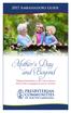 2017 Ambassadors Guide. Mother s Day and Beyond. Helping Ambassadors in their role as liaisons between their congregations and our ministry