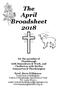 The April Broadsheet 2018 for the parishes of Humshaugh with Simonburn & Wark, and Chollerton with Birtley Gunnerton & Thockrington