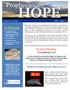 In This Issue. Scripture Reading 1Corinthians 8:6. Prophecies of Hope presents, Bible Answers!