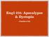 Engl 231: Apocalypse & Dystopia. A Question of Evil