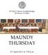 St Paul s Church, Knightsbridge The Diocese of London MAUNDY THURSDAY. 21 st April 2011 at 7.30 p.m.