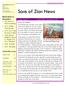 Sons of Zion News. From Our Rabbi. Inside this issue: March Dates to Remember: