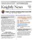 Knightly News. Knights of Columbus Archbishop Blenk Council Charity Unity Fraternity Patriotism