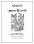 ADVENT Lessons. & Carols. Third Sunday of Advent December 17, 2017 at 3:00 p.m. St. Michael s Cathedral Basilica, 65 Bond Street, Toronto, Ontario