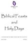 Biblical Feasts and Holy Days