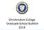Christendom College Graduate School Bulletin 2014