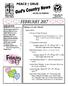 FEBRUARY 2017 PEACE GRUE. Taking a Look Ahead AN ELCA PARISH. Inside this issue: Opportunities February Cottage Meetings