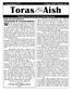 Toras Aish. Vaeschanan 5777 Volume XXIV Number 44. Thoughts From Across the Torah Spectrum תנצבה