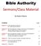 Bible Authority Sermons/Class Material