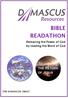 BIBLE READATHON. Releasing the Power of God by reading the Word of God THE DAMASCUS TRUST