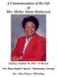 A Commemoration of the Life of Mrs. Mollye Odom Hankerson