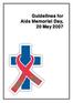 Guidelines for Aids Memorial Day, 20 May 2007