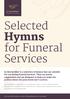 Selected Hymns for Funeral Services