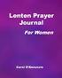 Lentenn Prayer Journal For Women. Carol D Annunzio