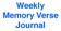 Weekly Memory Verse Journal