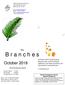 B r a n c h e s. October The