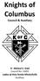 Knights of Columbus. Council & Auxiliary. Fr. Michael C. Kidd Council No Ladies of Holy Family Mitchellville Auxiliary