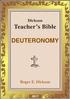Teacher s Bible DEUTERONOMY