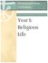 Discernment Group Curriculum. Year I: Religious Life