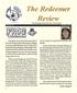The Redeemer Review. Proclaiming Christ into the 21st Century Volume 10 October, 2012