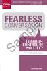 Sample FEARLESS CONVERSATION IS GOD IN CONTROL OF MY LIFE? ADULT SUNDAY SCHOOL CURRICULUM 13-week study PARTICIPANT GUIDE