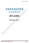 Revision: DRAFT 0622 BYLAWS. Revision Bylaws: Vancouver First Church of God Page 1