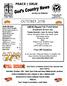 OCTOBER 2018 PEACE GRUE. GRUE Church Fall Fundraiser Breakfast Brunch and Theme Basket, Cash & Carry Table. Free Will Donation