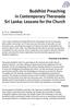 Buddhist Preaching in Contemporary Theravada Sri Lanka: Lessons for the Church