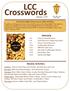 LCC Crosswords. Weekly Activities. January 2018