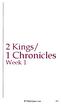 2 Kings/ 1 Chronicles. Week 1. VibbleSpace.com