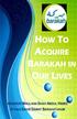 Title: How to acquire Barakah in our lives?
