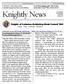 Knightly News. Knights of Columbus Archbishop Blenk Council Charity Unity Fraternity Patriotism